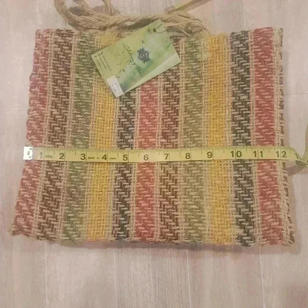 Ixtle Woven Bag By Cellulose And Fibsas Naturals Mexico Medium Size Colorful New - Picture 8 of 12